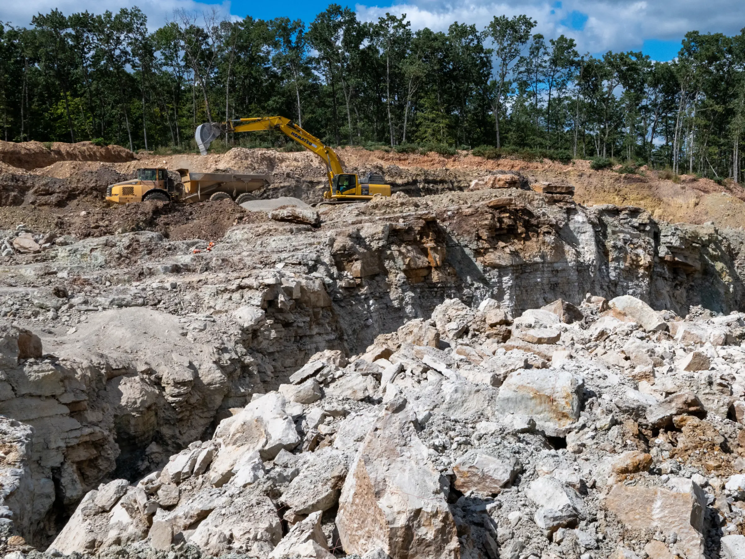 quarry about